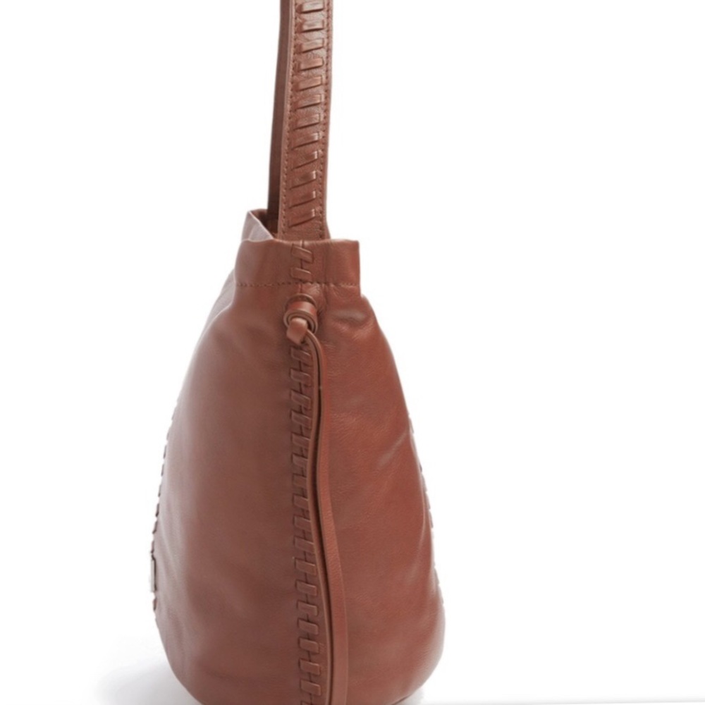 🌸KOOBA LIMÓN LEATHER HOBO BAG IN COCOA - Picture 3 of 5